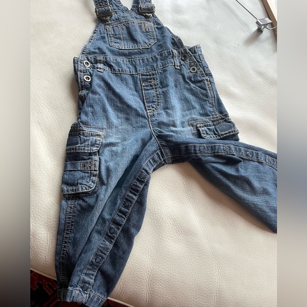 2/$20💥Cargo Denim Overalls, Velcro Leg Pockets, Bib Pocket, Adjustable Straps